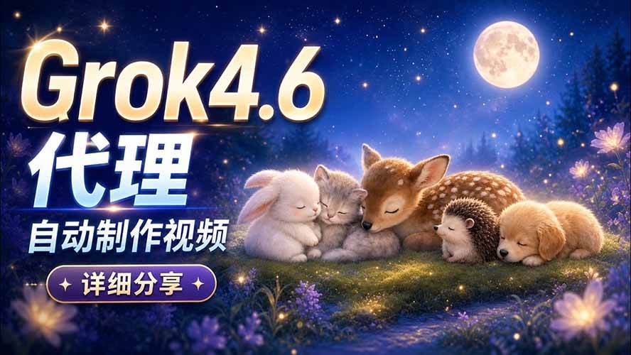 （20560期）Grok 4.6 代理自动制作视频！从提示词到成片全流程详细分享｜AI Agent 实操分享-多课资源站