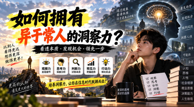 某公众号付费文章：如何拥有异于常人的洞察力？-邪修侠 - 演示