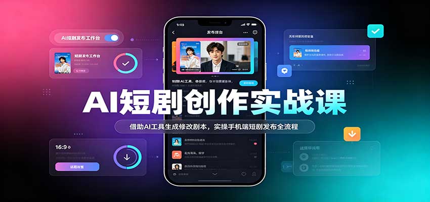 AI短剧创作实战课：借助AI工具生成修改剧本，实操手机端短剧发布全流程-邪修侠 - 演示