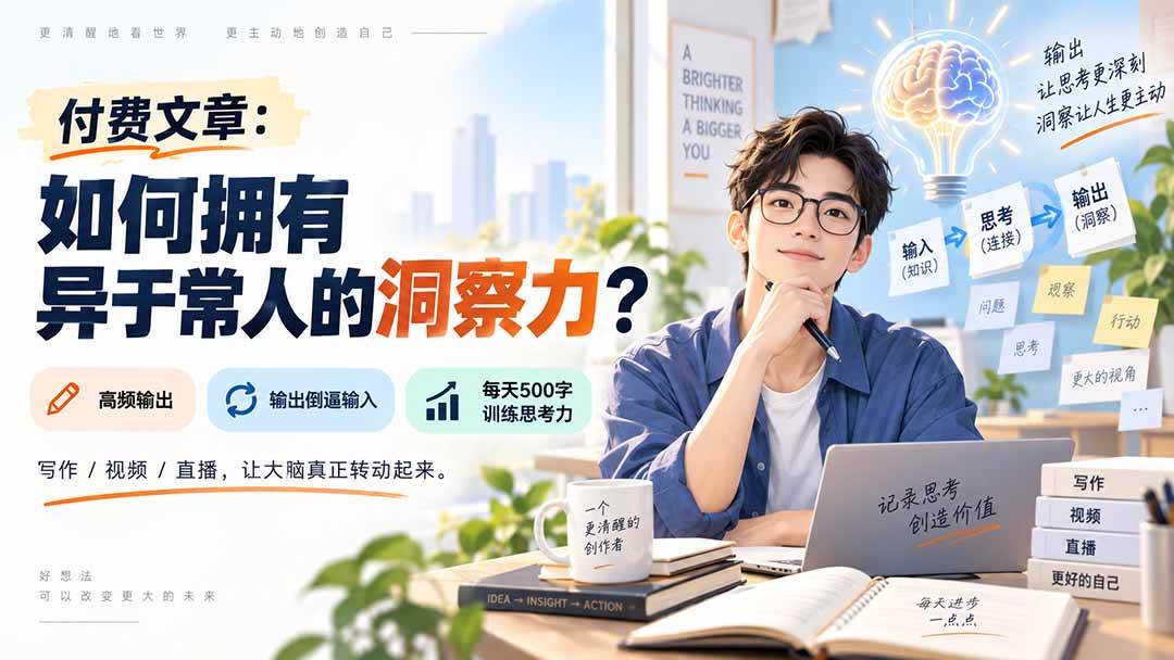 （20558期）付费文章：如何拥有异于常人的洞察力？