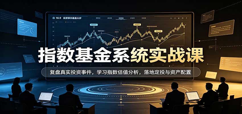 指数基金系统实战课：复盘真实投资事件，学习指数估值分析，落地定投与资产配置-怪兽网创俱乐部