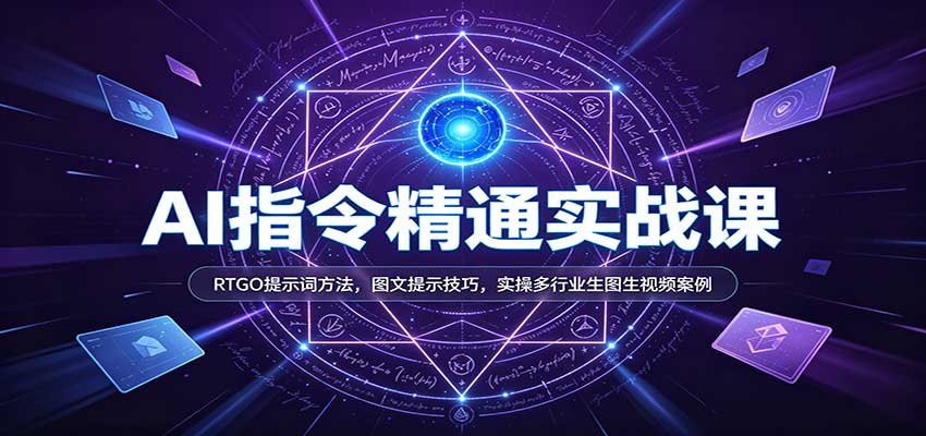 AI指令精通实战课:RTGO提示词方法,图文提示技巧,实操多行业生图生视频案例-邪修侠 - 演示