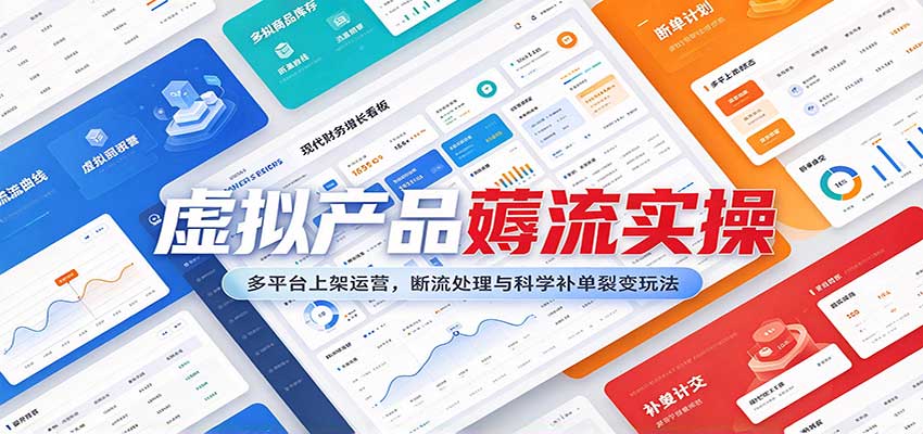 虚拟产品薅流实操:多平台上架运营,断流处理与科学补单裂变玩法 虚拟产品薅流实操:多平台上架运营,断流处理与科学补单裂变玩法