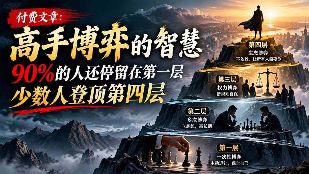 （20628期）【无水印】付费文章：高手博弈的智慧，90%的人还停留在第一层，少数人登顶第四层-邪修侠 - 演示