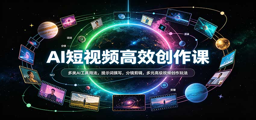 AI短视频高效创作课：多类AI工具用法，提示词撰写，分镜剪辑，多元高级视频创作玩法-邪修侠 - 演示