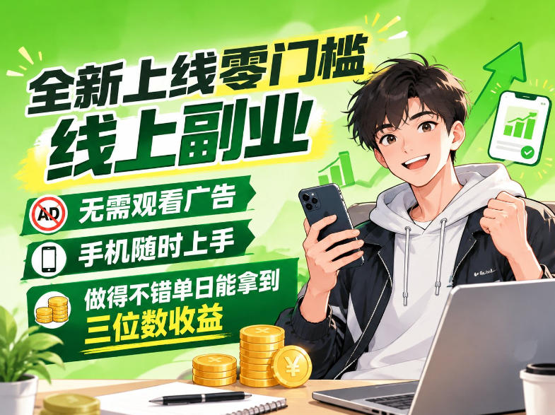 新发0撸賺米项目，不用看广告，手机可做，单日收益三位数-怪兽网创俱乐部