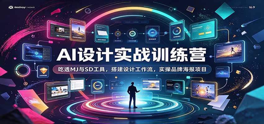 AI设计实战训练营：吃透MJ与SD工具，搭建设计工作流，实操品牌海报项目-邪修侠 - 演示