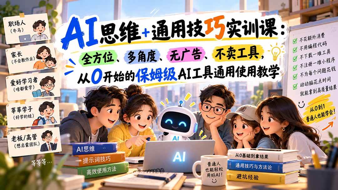 （20680期）AI思维+通用技巧实训课：全方位、多角度、无广告、不卖工具，从0开始的保姆级AI工具通用使用教学-邪修侠 - 演示