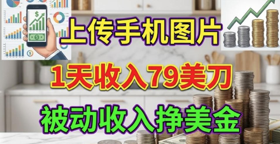 上传手机图片,1天收入79刀,被动收入挣美刀-邪修侠 - 演示