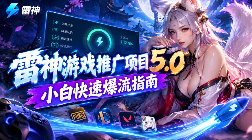 雷神游戏推广项目5.0-小白快速爆流指南,最的好一天收益就1K+-邪修侠 - 演示