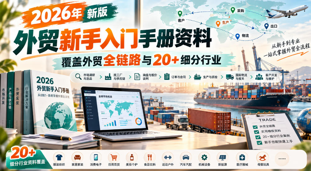 2026年新版外贸新手入门手册资料，覆盖外贸全链路与20+细分行业-邪修侠 - 演示