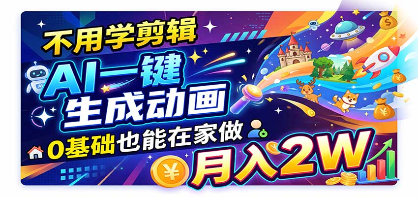 AI动画彻底爆了！一单500~800，全程派单，小白也能月入2W+-邪修侠 - 演示