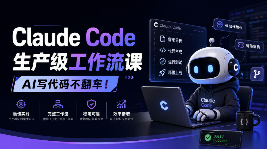 Claude Code生产级工作流课,AI写代码不翻车!【原创双语字幕】-副业资源网
