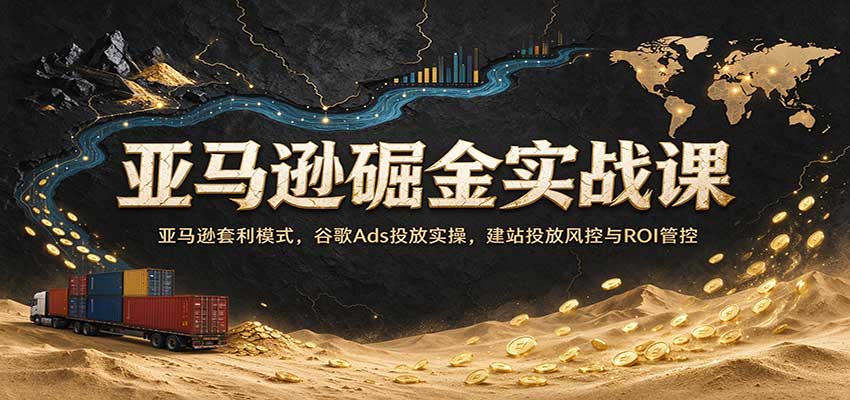 亚马逊掘金实战课:亚马逊套利模式,谷歌Ads投放实操,建站投放风控与ROI管控-邪修侠