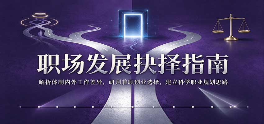 职场发展抉择指南：解析体制内外工作差异，研判兼职创业选择，建立科学职业规划思路-怪兽网创俱乐部