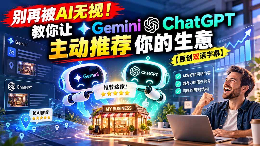 (20737期)别再被AI无视!教你让GeminiChatGPT主动推荐你的生意【原创双语字幕】 (20737期)别再被AI无视!教你让GeminiChatGPT主动推荐你的生意【原创双语字幕】