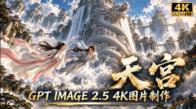 GPT Image 2.5实测！4K到底多清楚？皮肤、手指、修图与天宫场景全面测试-副业资源网