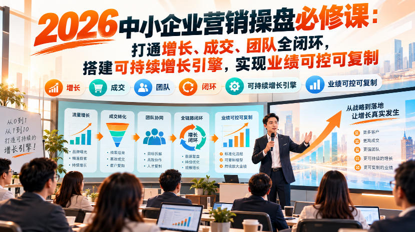 2026中小企业营销操盘必修课:打通增长、成交、团队全闭环,搭建可持续增长引擎,实现业绩可控可复制-邪修侠