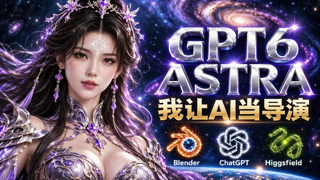 让GPT-6 Astra当导演!Higgsfield和Blender实战打造30秒玄幻精准运镜短片!-邪修侠