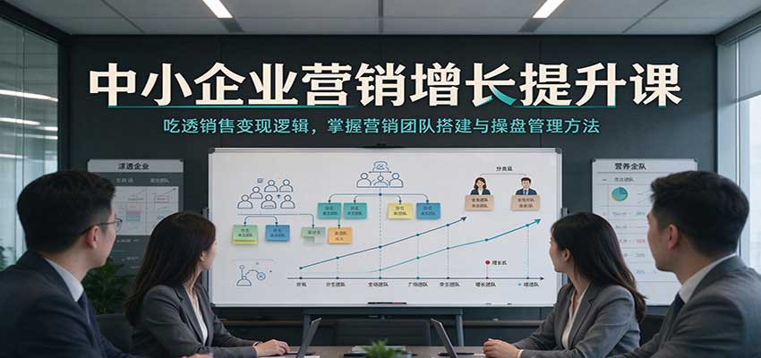 中小企业营销增长提升课：吃透销售变现逻辑，掌握营销团队搭建与操盘管理方法-邪修侠