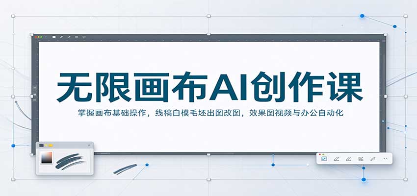无限画布AI创作课：掌握画布基础操作，线稿白模毛坯出图改图，效果图视频与办公自动化-怪兽网创俱乐部