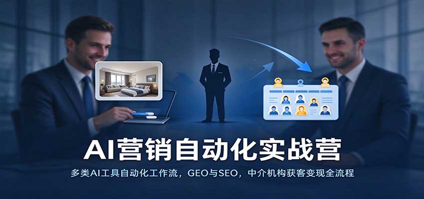 AI营销自动化实战营：多类AI工具自动化工作流，GEO与SEO，中介机构获客变现全流程-邪修侠 - 演示