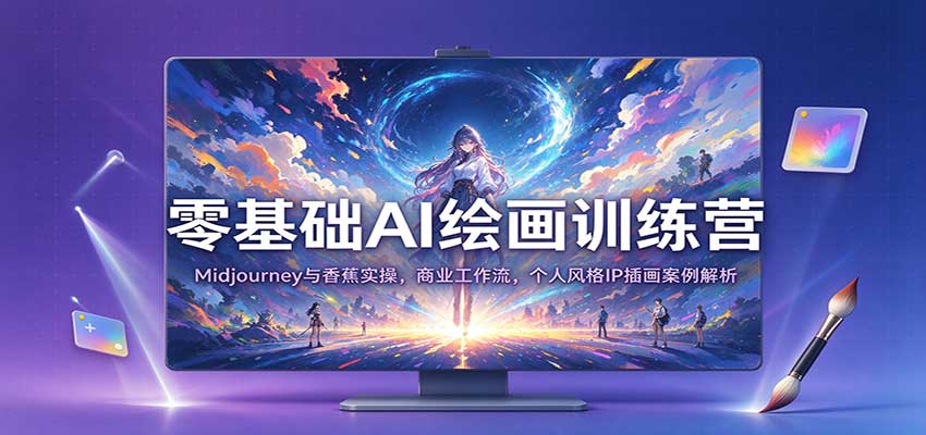 零基础AI绘画训练营：Midjourney与香蕉实操，商业工作流，个人风格IP插画案例解析-邪修侠 - 演示