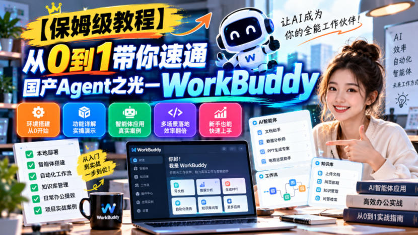【保姆级教程】从0到1带你速通国产Agent之光—WorkBuddy【文档】-怪兽网创俱乐部