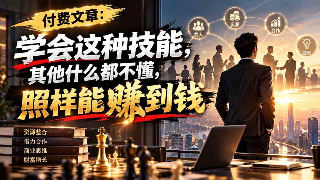 （20920期）付费文章：学会这种技能，其他什么都不懂，照样能賺到钱-怪兽网创俱乐部