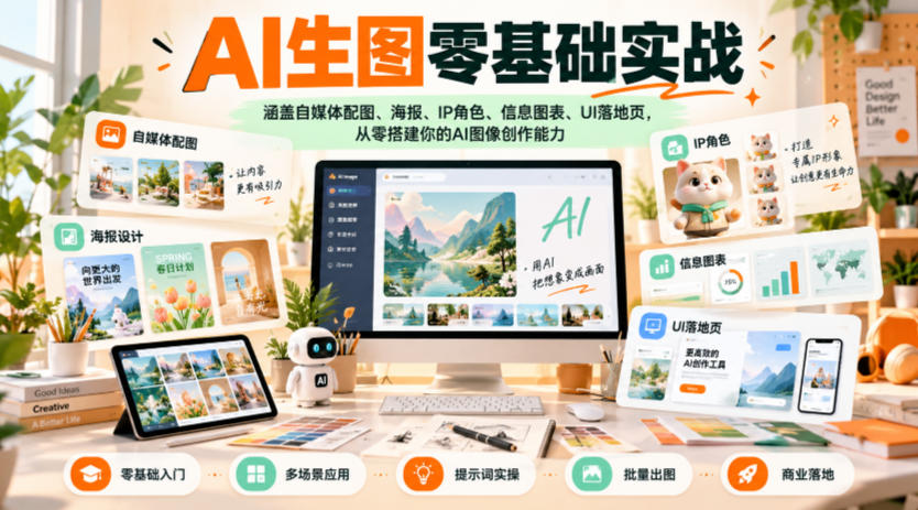 AI生图零基础实战，涵盖自媒体配图、海报、IP角色、信息图表、UI落地页，从零搭建你的AI图像创作能力-邪修侠 - 演示
