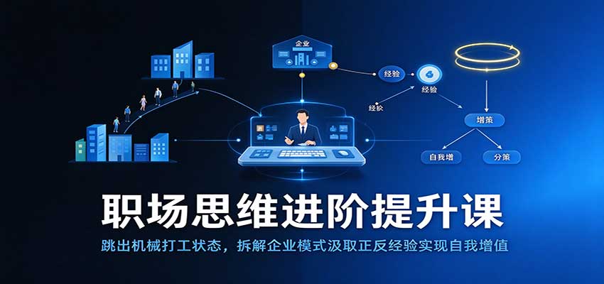 职场思维进阶提升:跳出机械打工状态,拆解企业模式汲取正反经验实现自我增值-777网创网