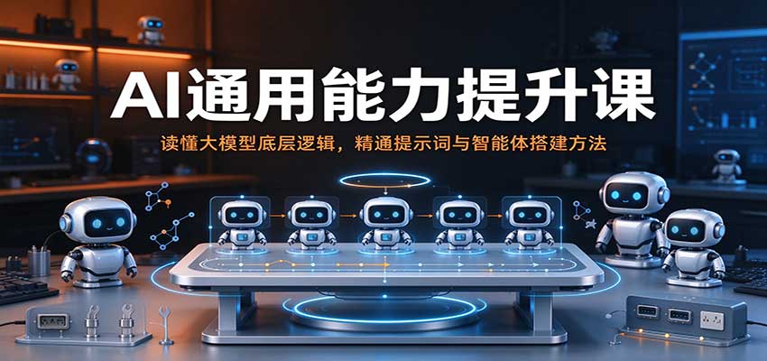 AI通用能力提升课：读懂大模型底层逻辑，精通提示词与智能体搭建方法-怪兽网创俱乐部