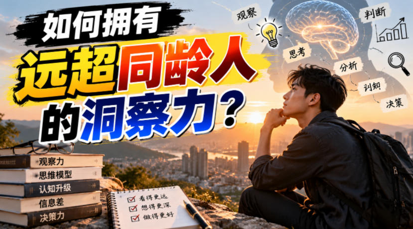 付费文章：如何拥有远超同龄人的洞察力？-怪兽网创俱乐部