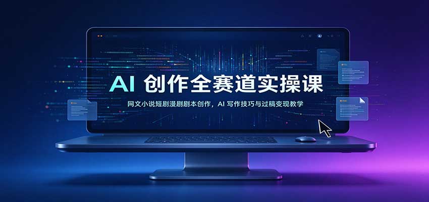 AI创作全赛道实操课：网文小说短剧漫剧剧本创作，AI写作技巧与过稿变现教学-怪兽网创俱乐部