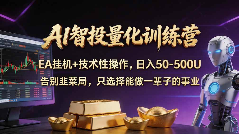 (21016期)普通人也能玩转 AI 量化:不盯盘、不熬夜,一套智投 EA 让策略自动跑-邪修侠