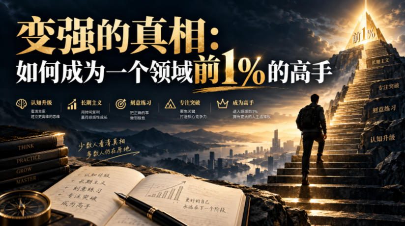 付费文章：变强的真相：如何成为一个领域前1%的高手-怪兽网创俱乐部