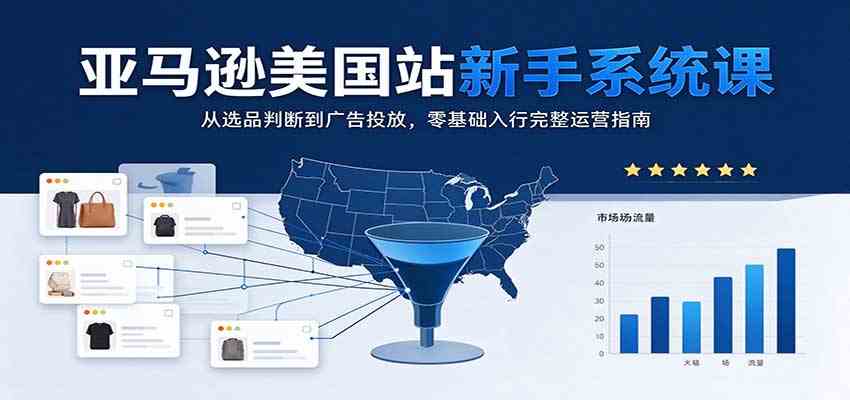 亚马逊美国站新手系统课：从选品判断到广告投放，零基础入行完整运营指南-怪兽网创俱乐部