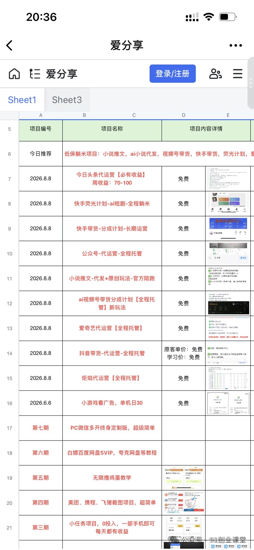 （21044期）9个必赚的前小项目，超级的简单，百分百赚米，副业首选，日收500+