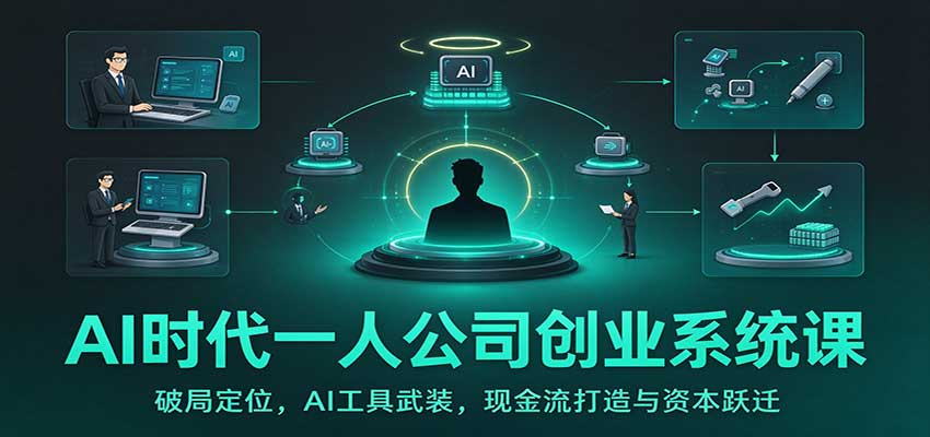 AI时代一人公司创业系统课：破局定位，AI工具武装，现金流打造与资本跃迁-怪兽网创俱乐部