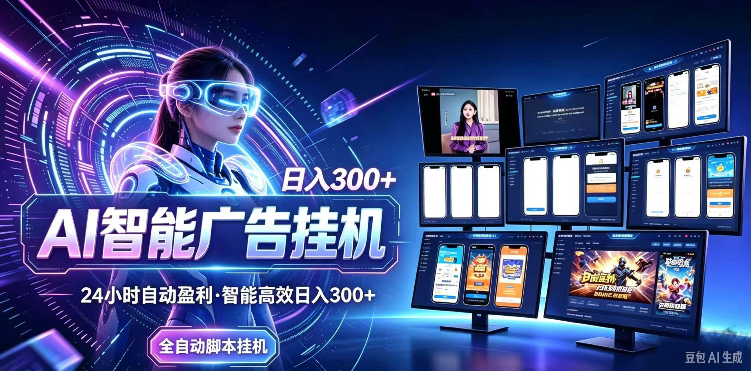 （21068期）24小时AI广告挂机｜在家就能做的被动副业-多课资源站