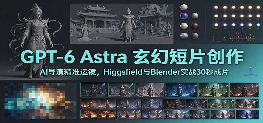 GPT-6 Astra 玄幻短片创作：AI导演精准运镜，Higgsfield与Blender实战30秒成片-邪修侠