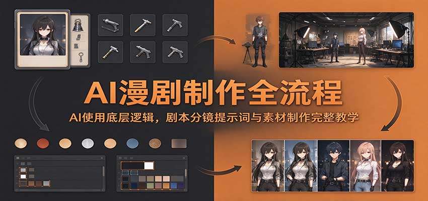 AI漫剧制作全流程：AI使用底层逻辑，剧本分镜提示词与素材制作完整教学-邪修侠 - 演示