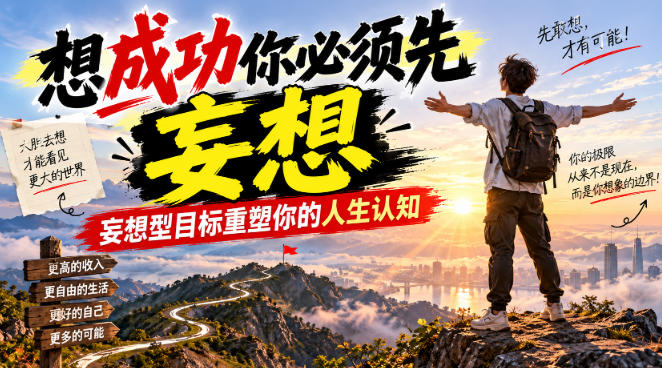 付费文章：想成功你必须先妄想，妄想型目标重塑你的人生认知-多课资源站