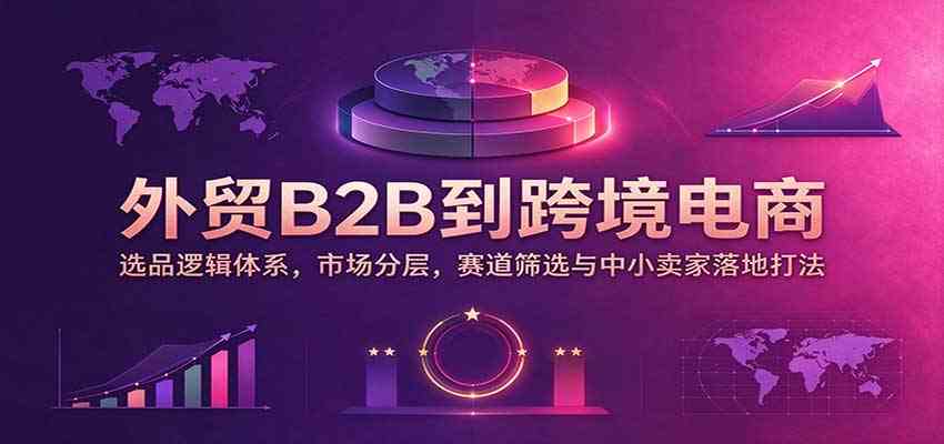 外贸B2B到跨境电商：选品逻辑体系，市场分层，赛道筛选与中小卖家落地打法-怪兽网创俱乐部