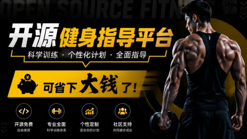 一节健身私教课动辄几百块，如今Github上冒出个开源平替，超8K stars，直接把健身整明白，你说值不值？-怪兽网创俱乐部