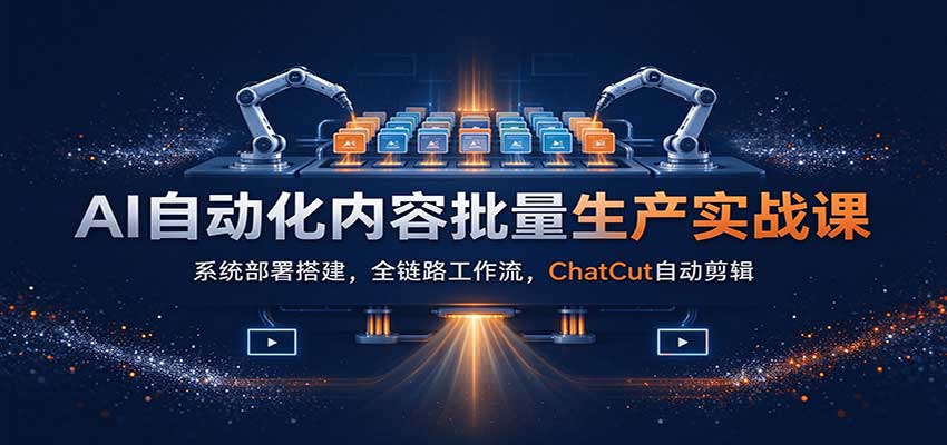 AI自动化内容批量生产实战课:系统部署搭建,全链路工作流,ChatCut自动剪辑-邪修侠 - 演示