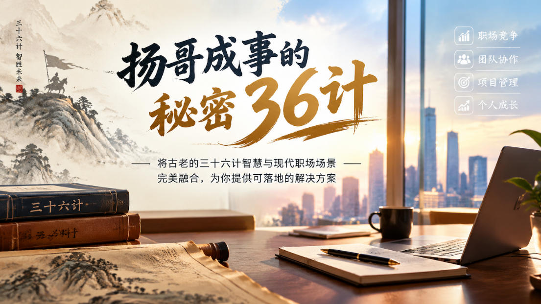 扬哥成事的秘密36计,将古老的三十六计智慧与现代职场场景完美融合,为你提供可落地的解决方案 扬哥成事的秘密36计,将古老的三十六计智慧与现代职场场景完美融合,为你提供可落地的解决方案