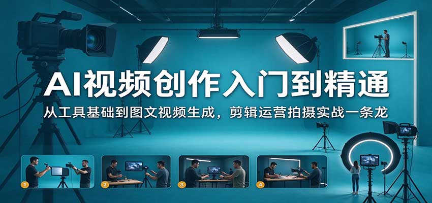 AI视频创作入门到精通:从工具基础到图文视频生成,剪辑运营拍摄实战一条龙-邪修侠 - 演示