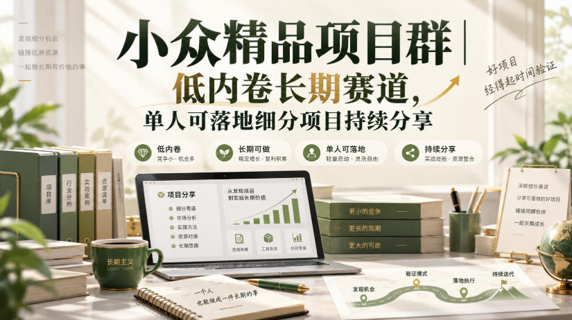 小众精品项目群｜低内卷长期赛道，单人可落地细分项目持续分享（更新1031）-怪兽网创俱乐部