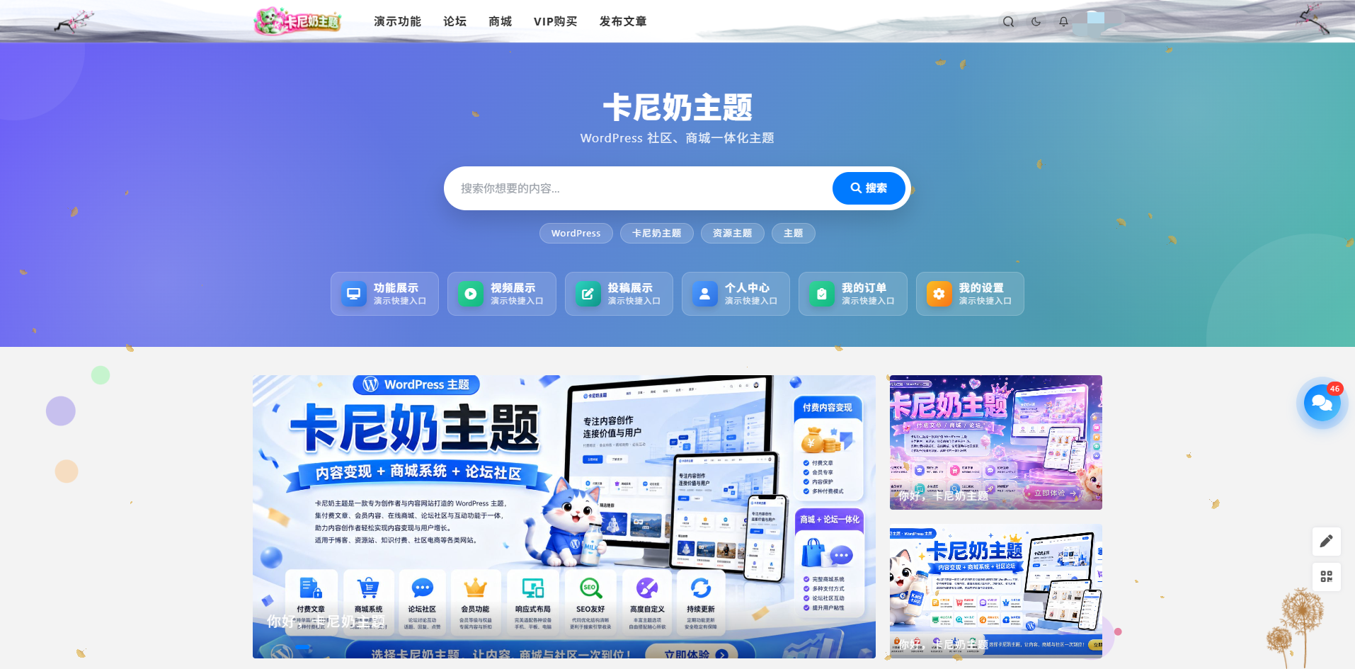 WordPress主题-卡尼奶主题破解版免授权-奇点库